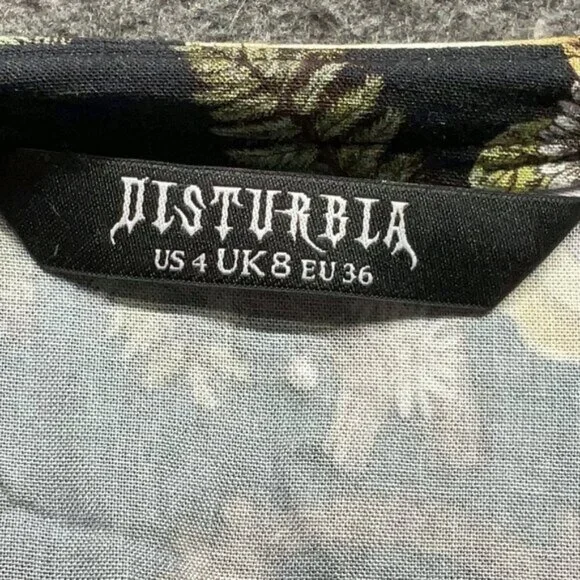 DISTURBIA Goliath skull and pentagram print mini dress - Picture 6 of 7